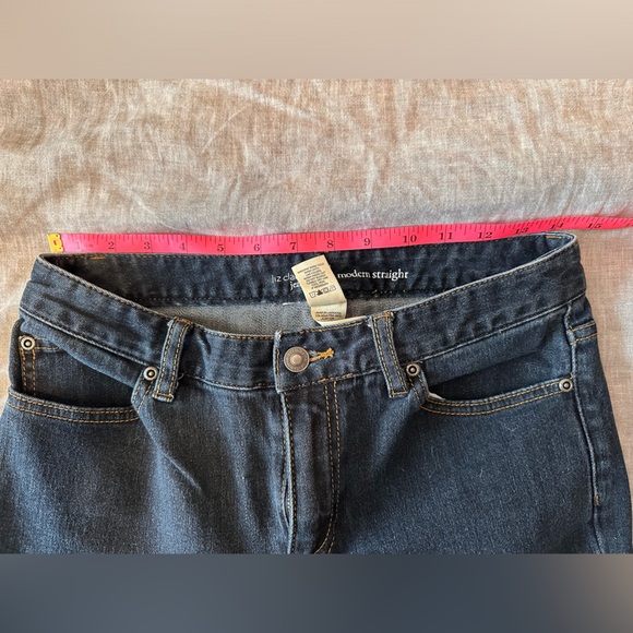 Liz Claiborne Modern Straight size 4 jeans - dark wash - Picture 6 of 7